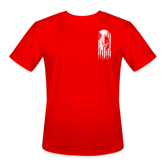 American Spartan Cans Shirt | A4 Moisture-Wicking Tee - red