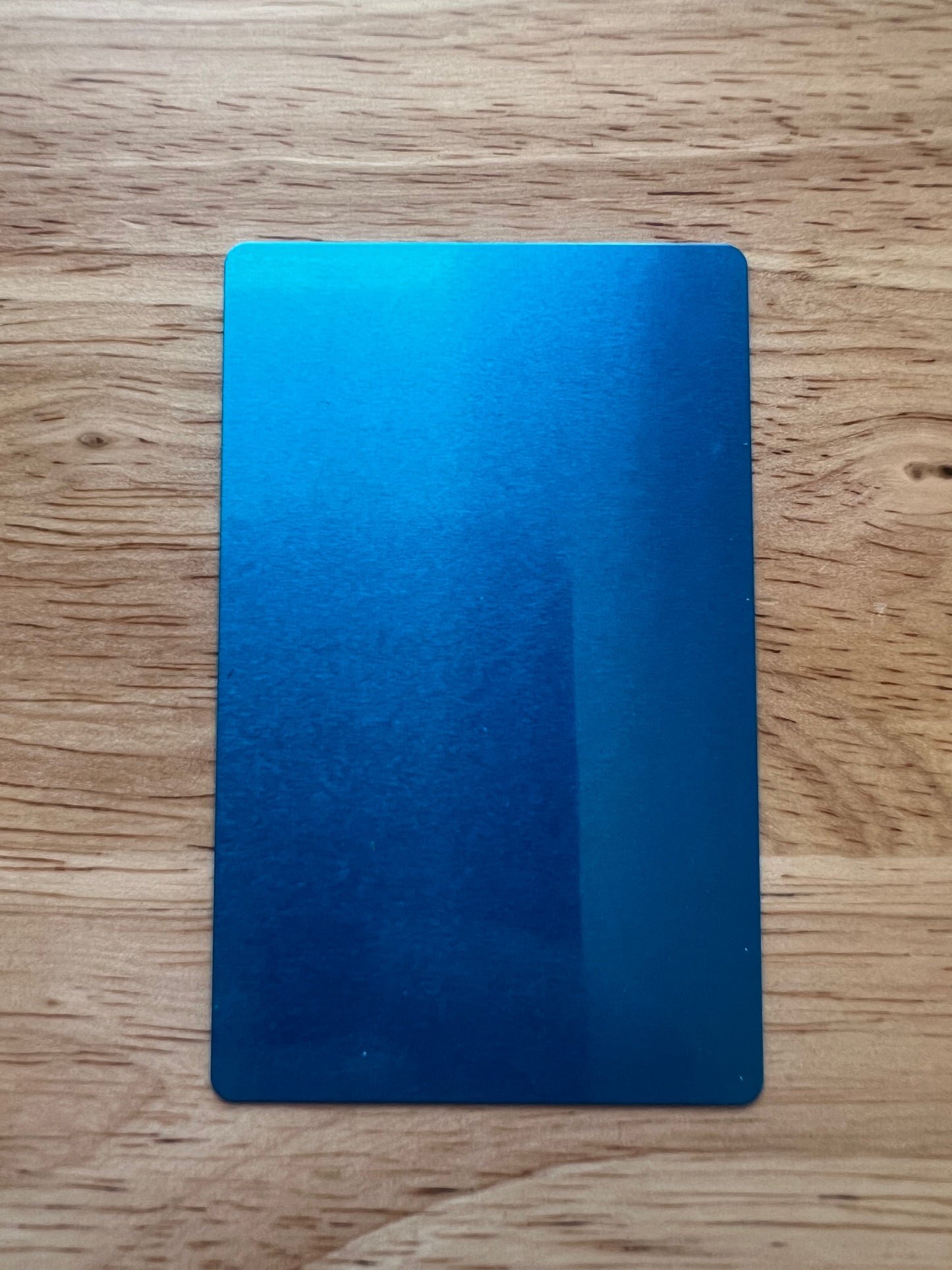 Custom Laser Engraved Metal Business Cards | Premium Aluminum Blue Business Card
