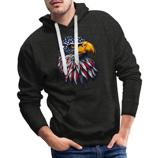 Freedom Eagle - Men’s Premium Hoodie - charcoal grey