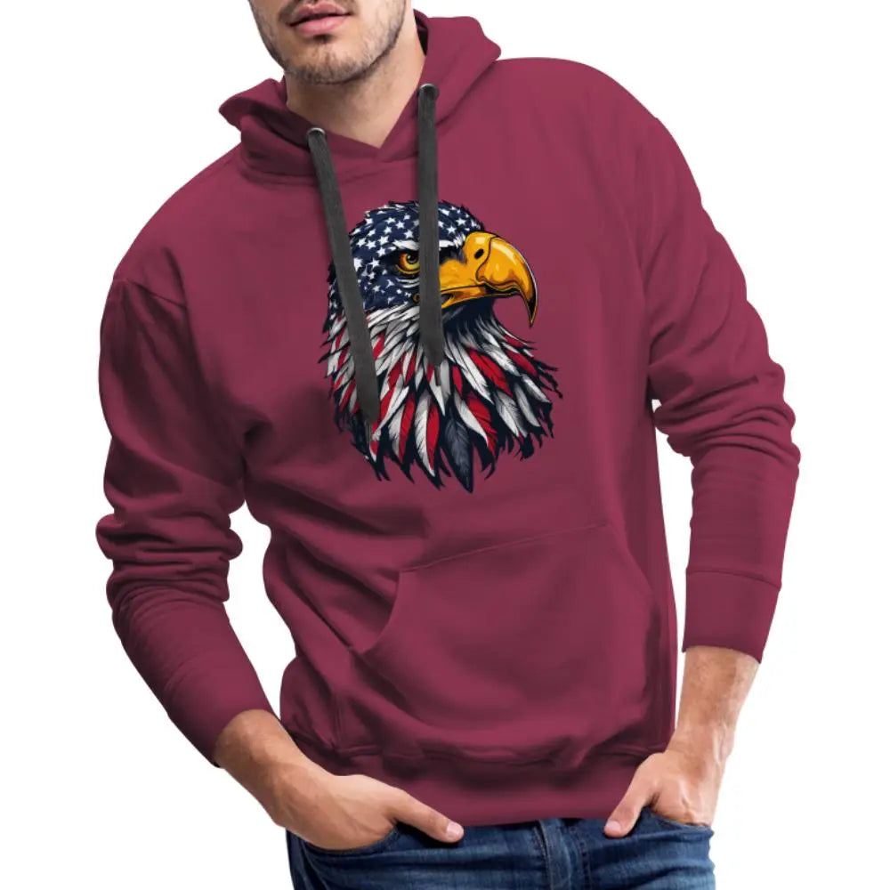 Freedom Eagle - Men’s Premium Hoodie - burgundy