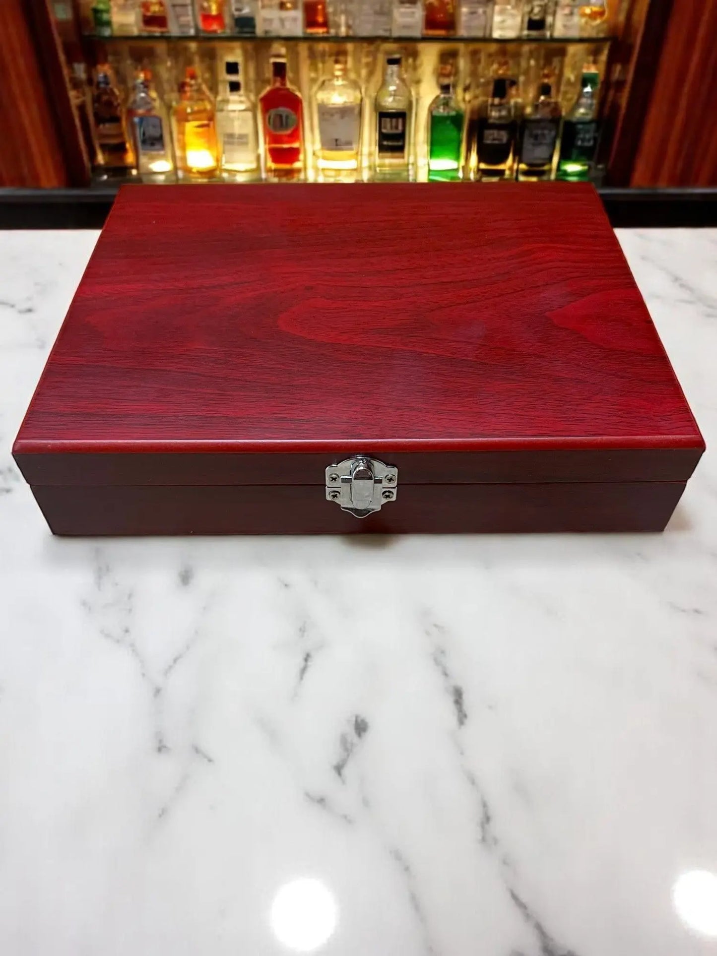 Rosewood Flask Gift Set | Matte Black 6 oz Flask + 4 Shot Glasses + Funnel Spartan Designs LLC