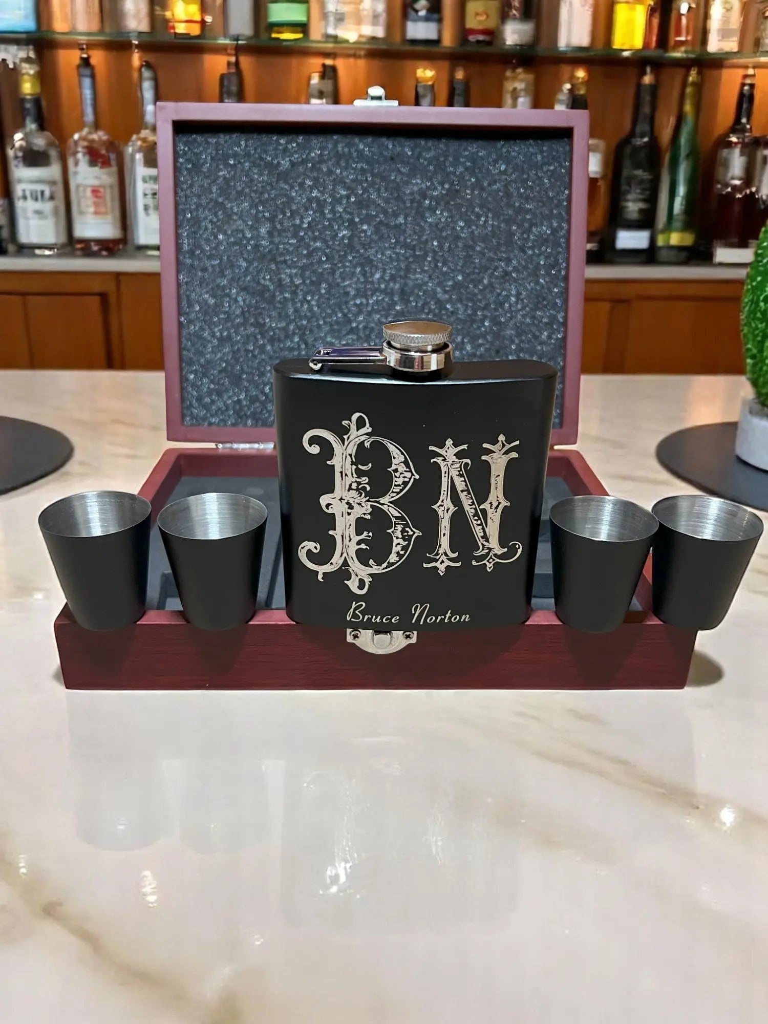 Custom-Flask-Sets-Personalized-Gifts Spartan Designs LLC