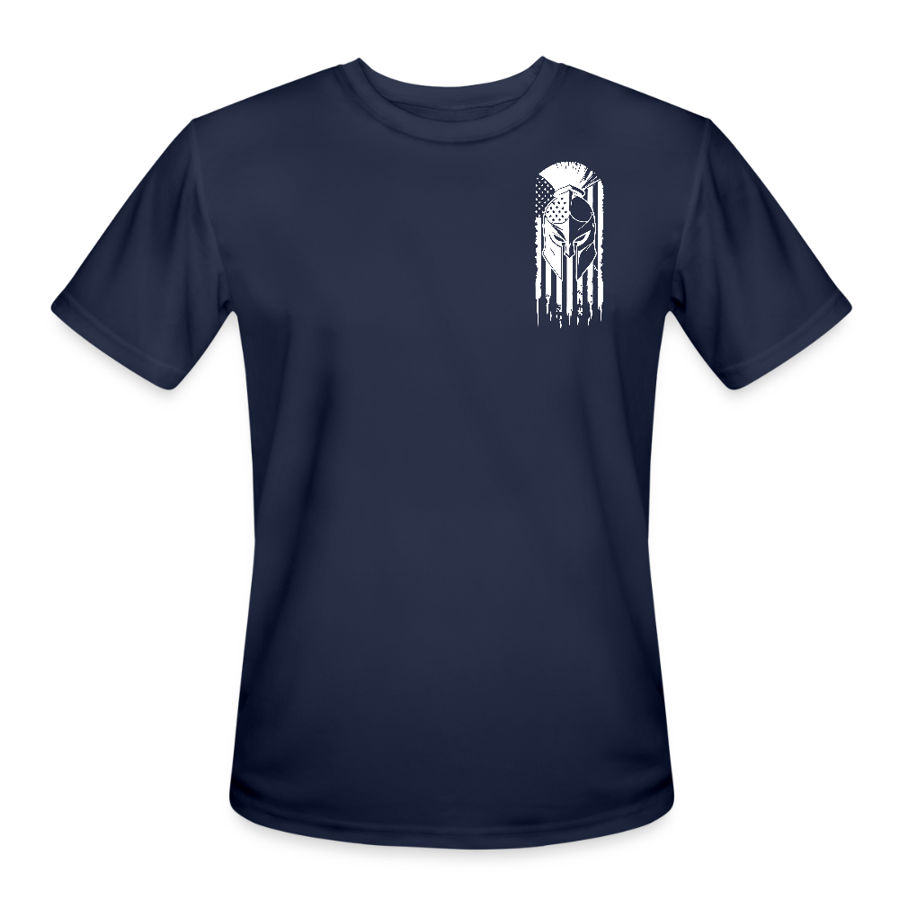 American Spartan Cans Shirt | A4 Moisture-Wicking Tee - navy