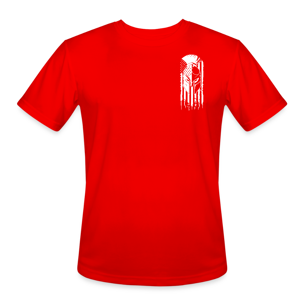 American Spartan Cans Shirt | A4 Moisture-Wicking Tee - red