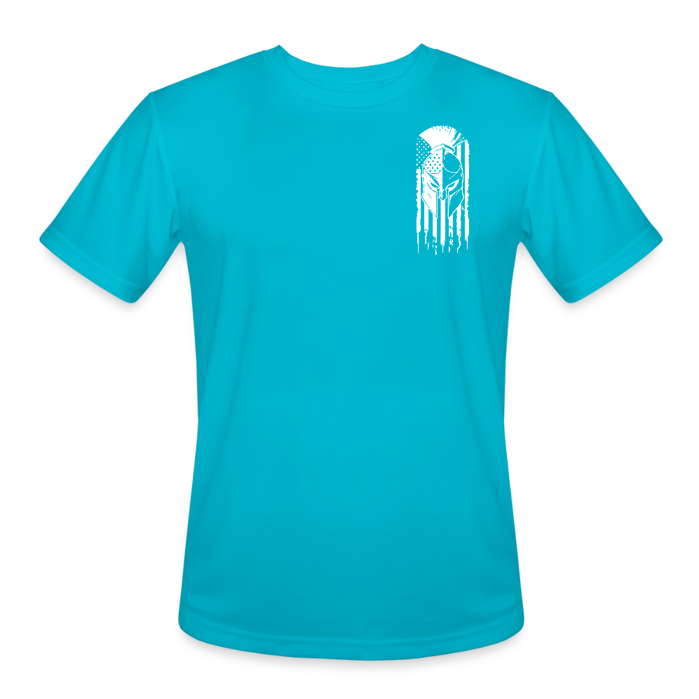 American Spartan Cans Shirt | A4 Moisture-Wicking Tee - turquoise