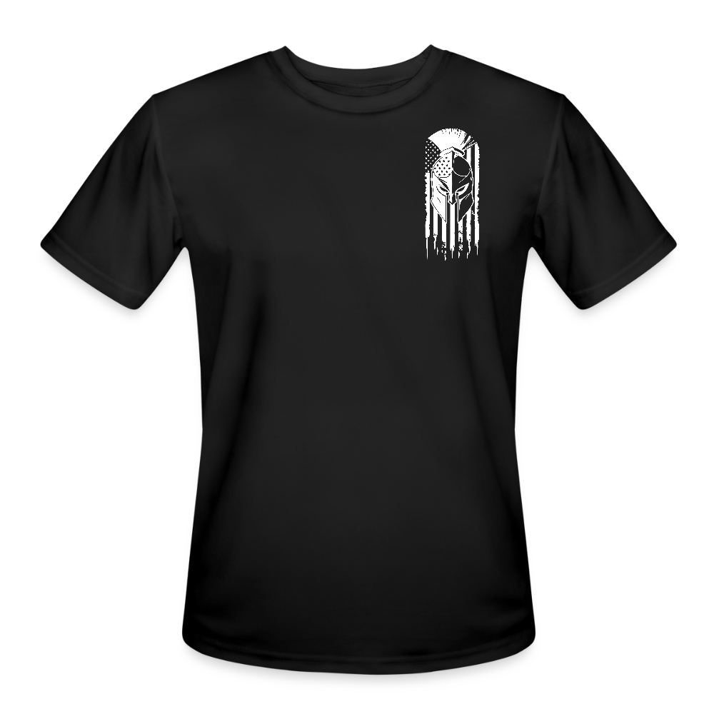 American Spartan Cans Shirt | A4 Moisture-Wicking Tee - black