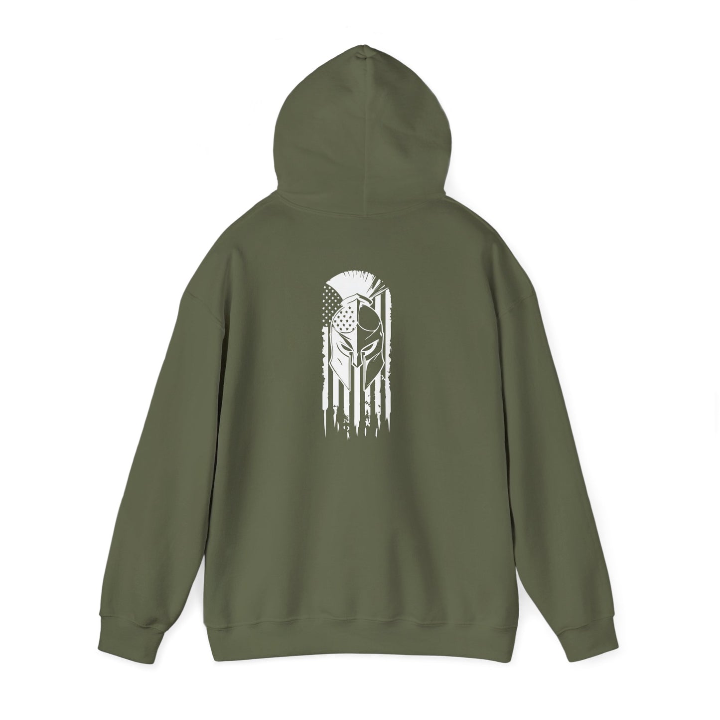 Tactical Hoodie - American Flag with American Spartan on the back
