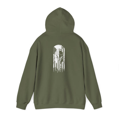 Tactical Hoodie - American Flag with American Spartan on the back