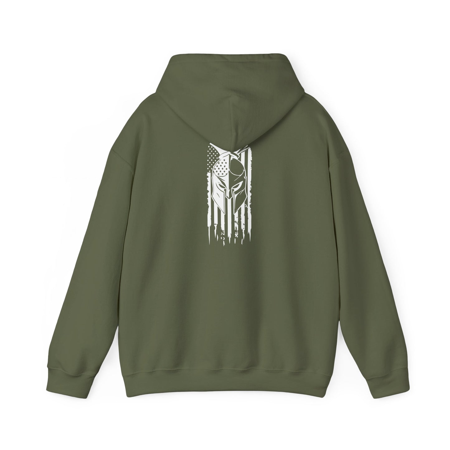 Tactical Hoodie - American Flag with American Spartan on the back