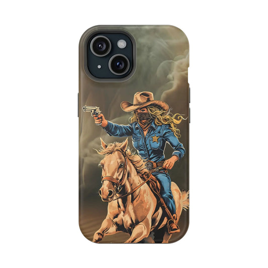 Battle Born Cowgirl - Magnetic Tough Cases Printify