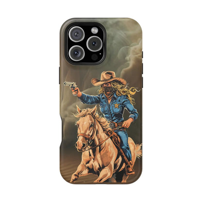 Battle Born Cowgirl - Magnetic Tough Cases Printify