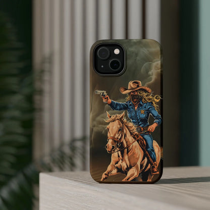 Battle Born Cowgirl - Magnetic Tough Cases Printify