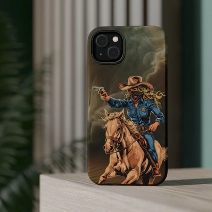 Battle Born Cowgirl - Magnetic Tough Cases Printify