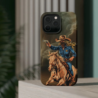 Battle Born Cowgirl - Magnetic Tough Cases Printify