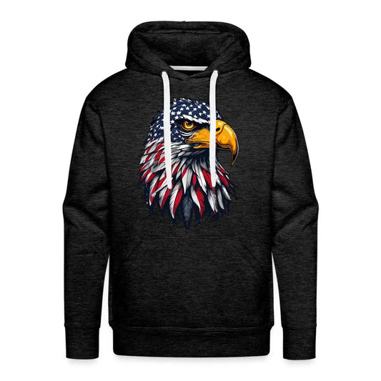 Freedom Eagle - Men’s Premium Hoodie - charcoal grey