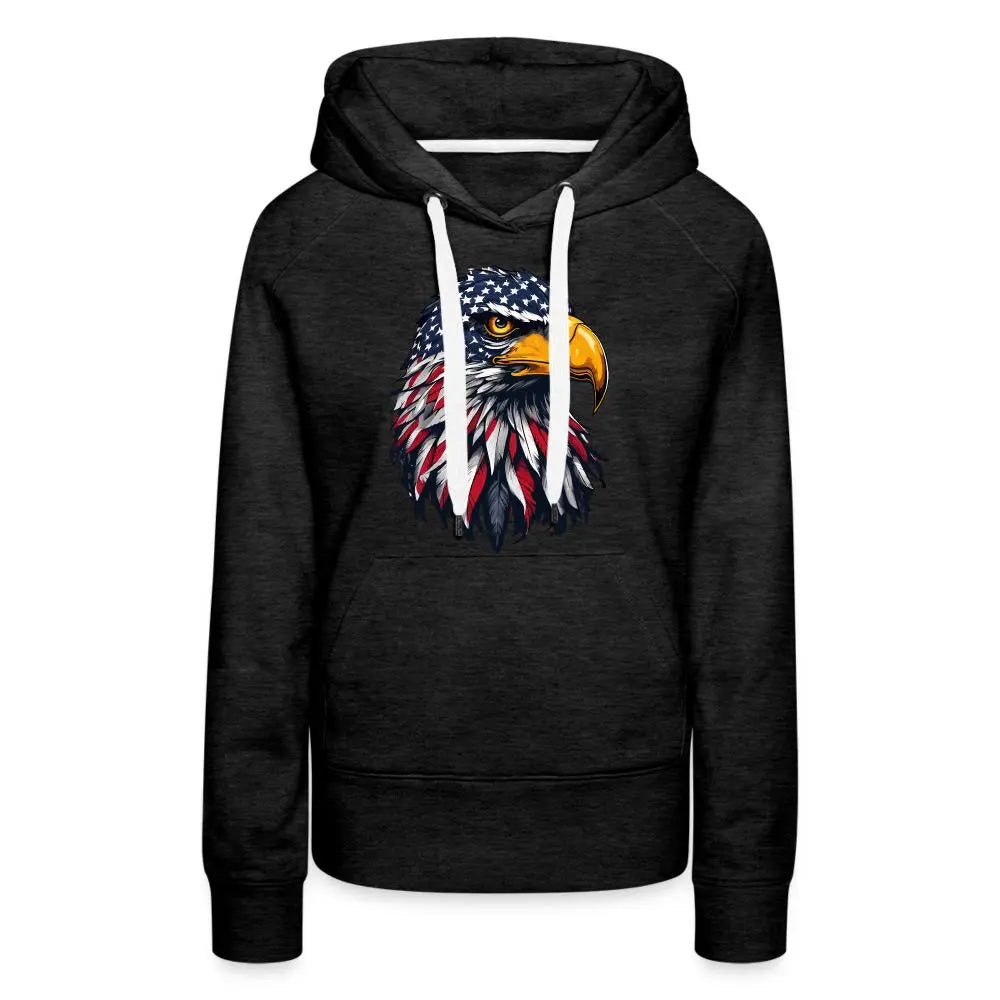 Freedom Eagle - Women’s Premium Hoodie - charcoal grey