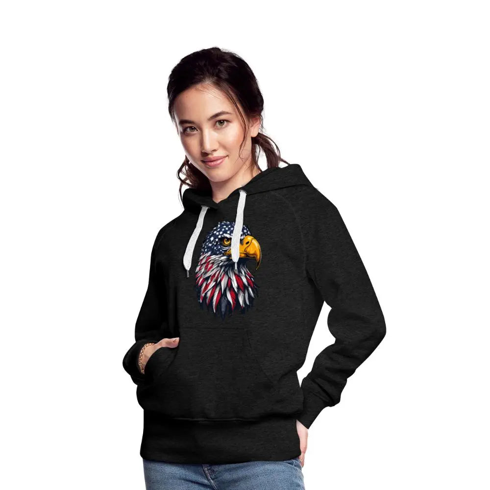 Freedom Eagle - Women’s Premium Hoodie - charcoal grey