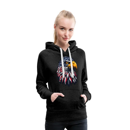 Freedom Eagle - Women’s Premium Hoodie - charcoal grey