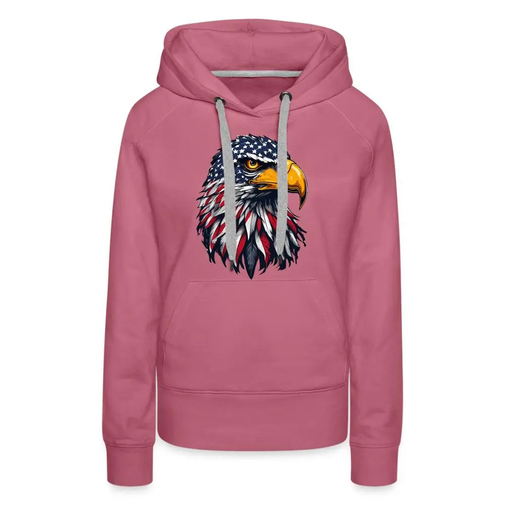 Freedom Eagle - Women’s Premium Hoodie - mauve