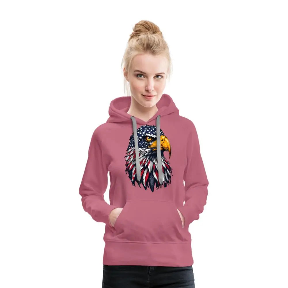 Freedom Eagle - Women’s Premium Hoodie - mauve