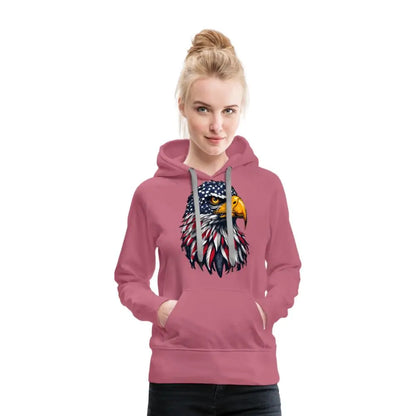 Freedom Eagle - Women’s Premium Hoodie - mauve