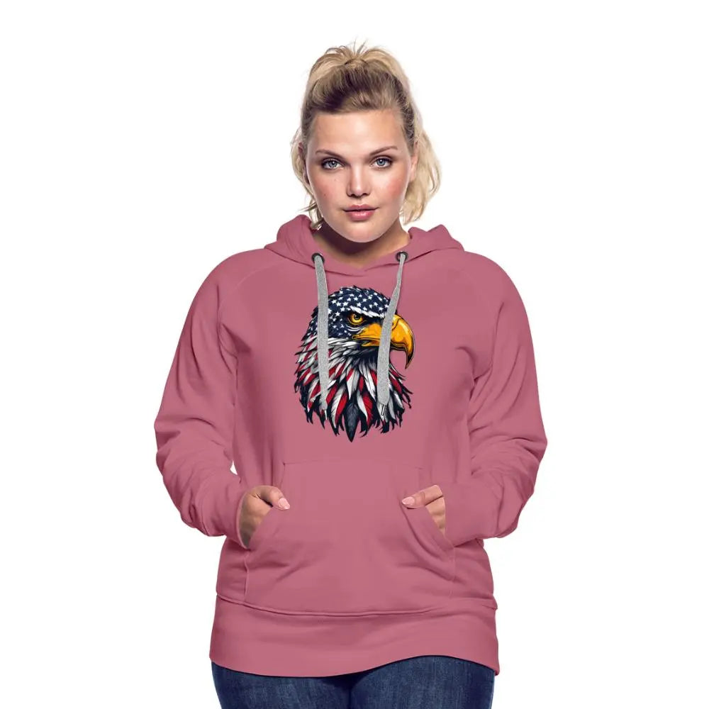 Freedom Eagle - Women’s Premium Hoodie - mauve