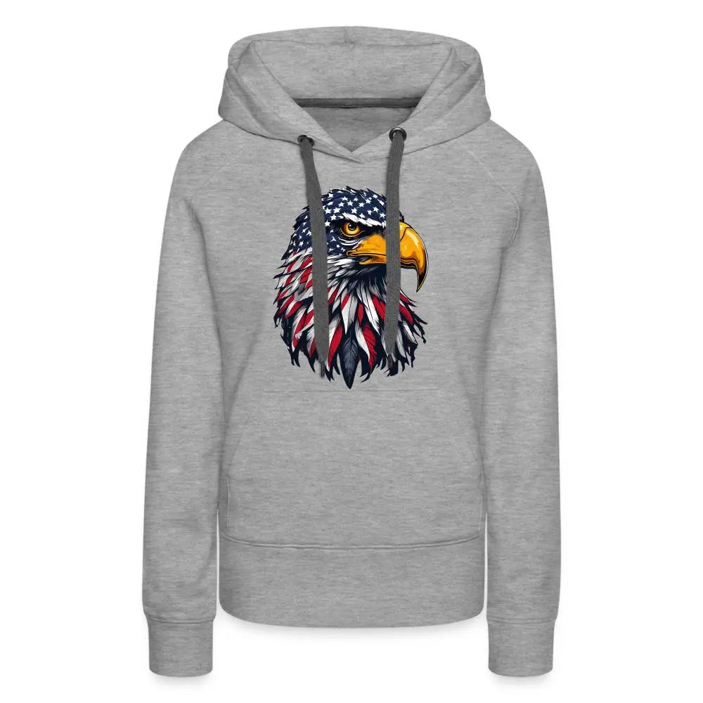 Freedom Eagle - Women’s Premium Hoodie - heather grey