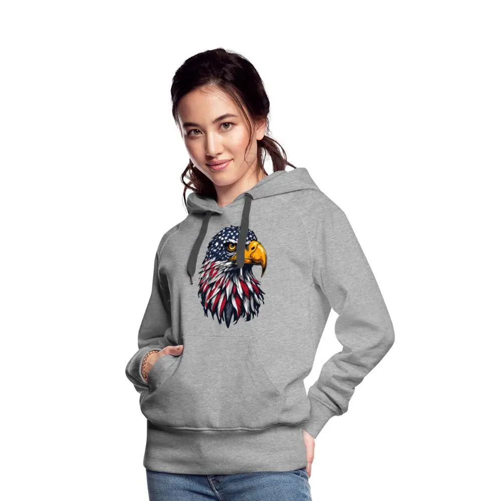 Freedom Eagle - Women’s Premium Hoodie - heather grey