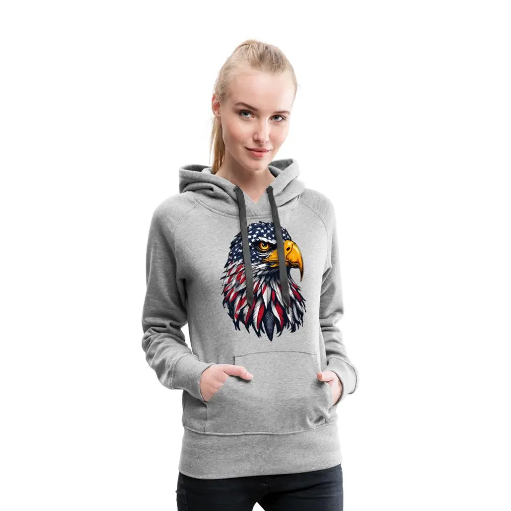 Freedom Eagle - Women’s Premium Hoodie - heather grey