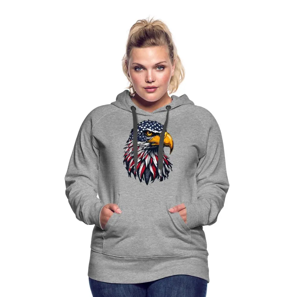 Freedom Eagle - Women’s Premium Hoodie - heather grey