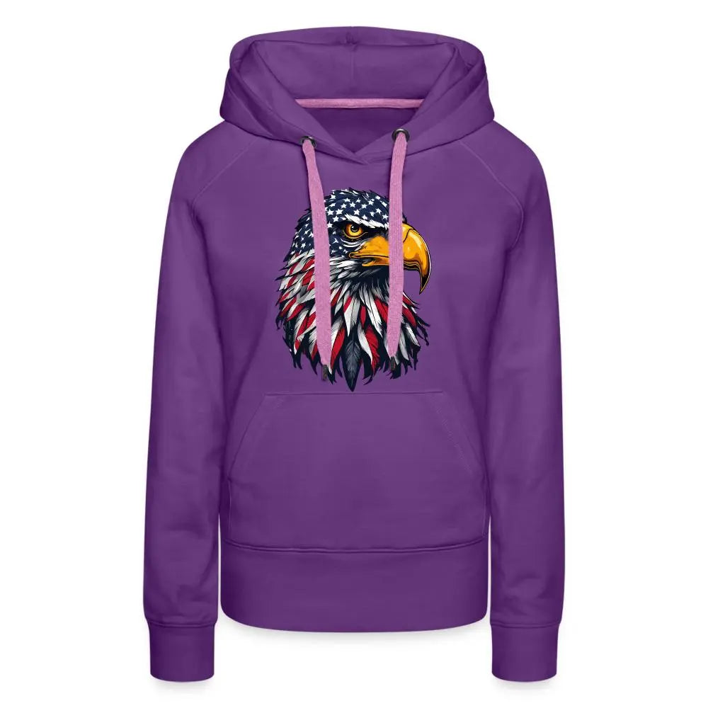 Freedom Eagle - Women’s Premium Hoodie - purple 