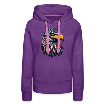 Freedom Eagle - Women’s Premium Hoodie - purple 