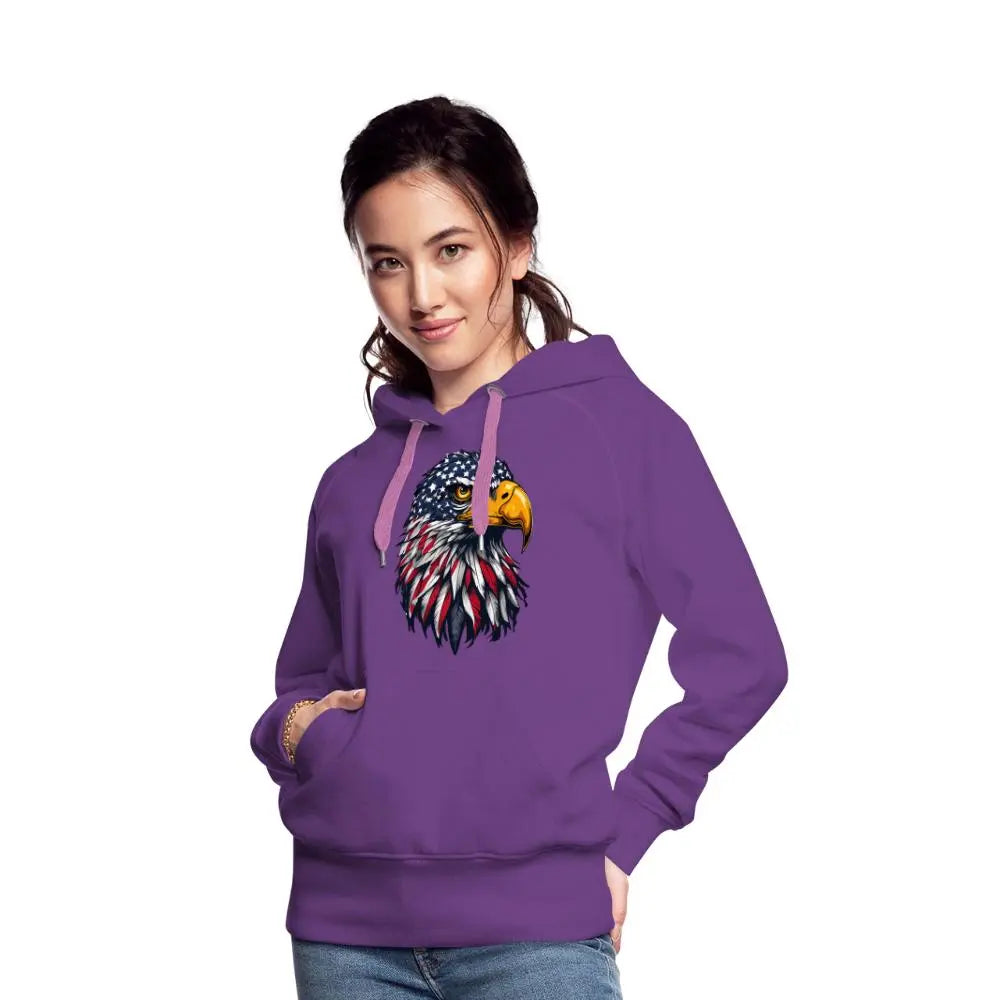 Freedom Eagle - Women’s Premium Hoodie - purple 