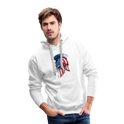 Spartan Designs Premium Hoodie - Rugged Patriotism Meets Ultimate Comfort - white