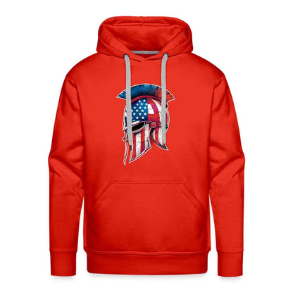 Spartan Designs Premium Hoodie - Rugged Patriotism Meets Ultimate Comfort - red