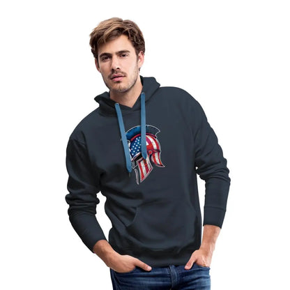 Spartan Designs Premium Hoodie - Rugged Patriotism Meets Ultimate Comfort - navy