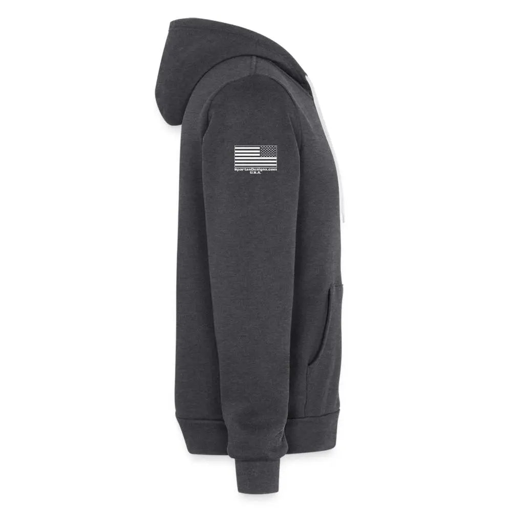 The Huckleberry Zip Up Unisex Full Zip Hoodie - charcoal grey