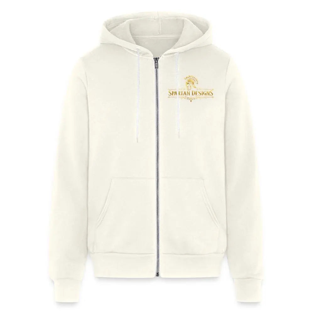 The Huckleberry Zip Up Unisex Full Zip Hoodie - vintage white