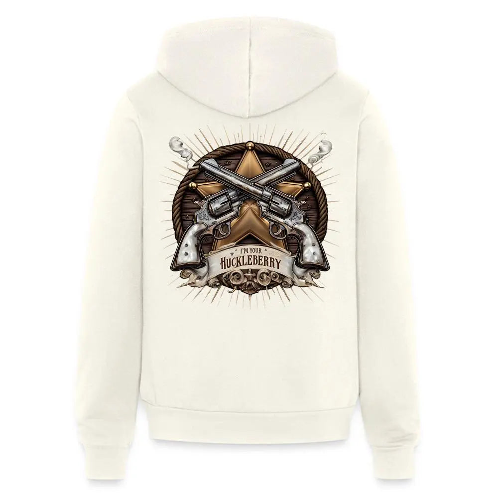 The Huckleberry Zip Up Unisex Full Zip Hoodie - vintage white