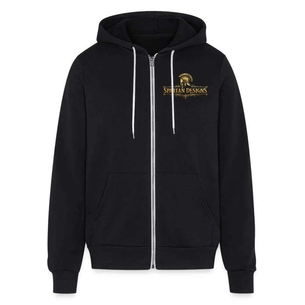 The Huckleberry Zip Up Unisex Full Zip Hoodie - black