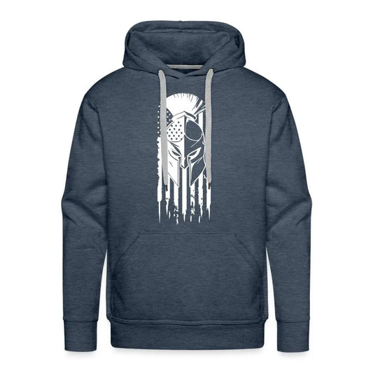 Warrior’s Pride Men’s Premium Hoodie - heather denim