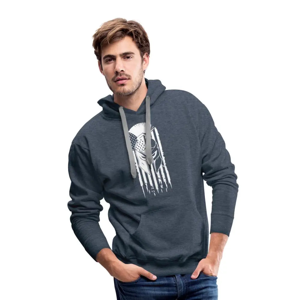 Warrior’s Pride Men’s Premium Hoodie - heather denim