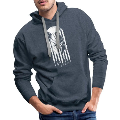 Warrior’s Pride Men’s Premium Hoodie - heather denim