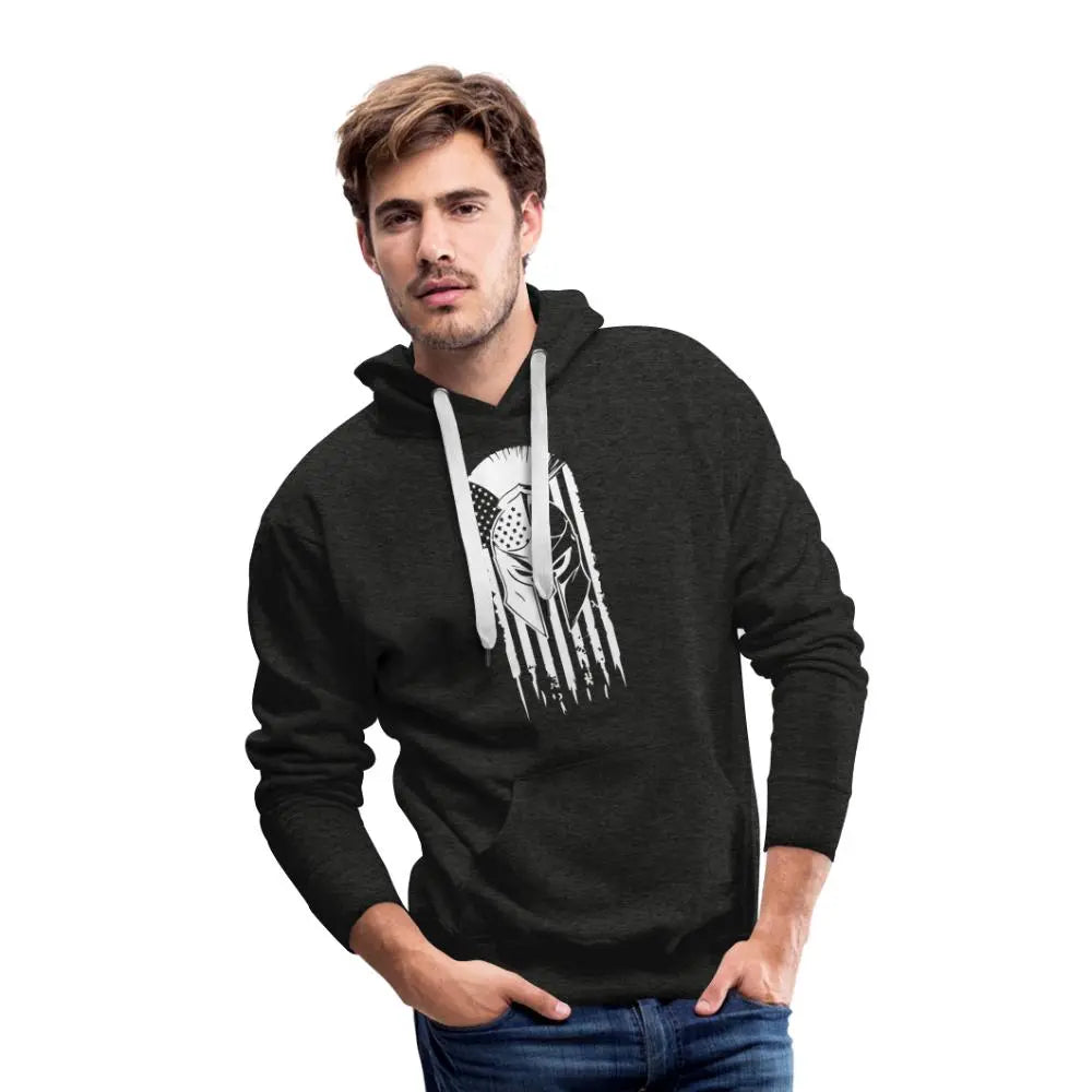 Warrior’s Pride Men’s Premium Hoodie - charcoal grey