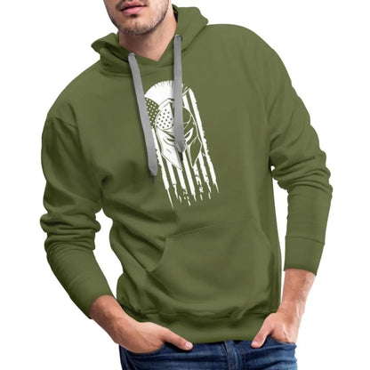 Warrior’s Pride Men’s Premium Hoodie - olive green