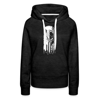 (white logo) Warrior’s Pride Women’s Hoodie - charcoal grey