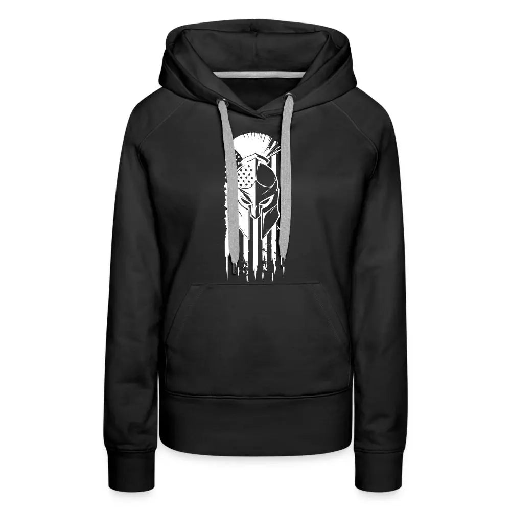 (white logo) Warrior’s Pride Women’s Hoodie - black