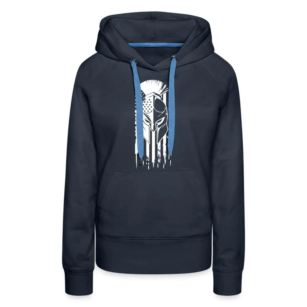 (white logo) Warrior’s Pride Women’s Hoodie - navy